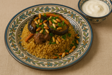 Traditional Palestinian Maqluba
