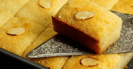 How to Make Authentic Basbousa at Home Basbousa Recipe 450x236